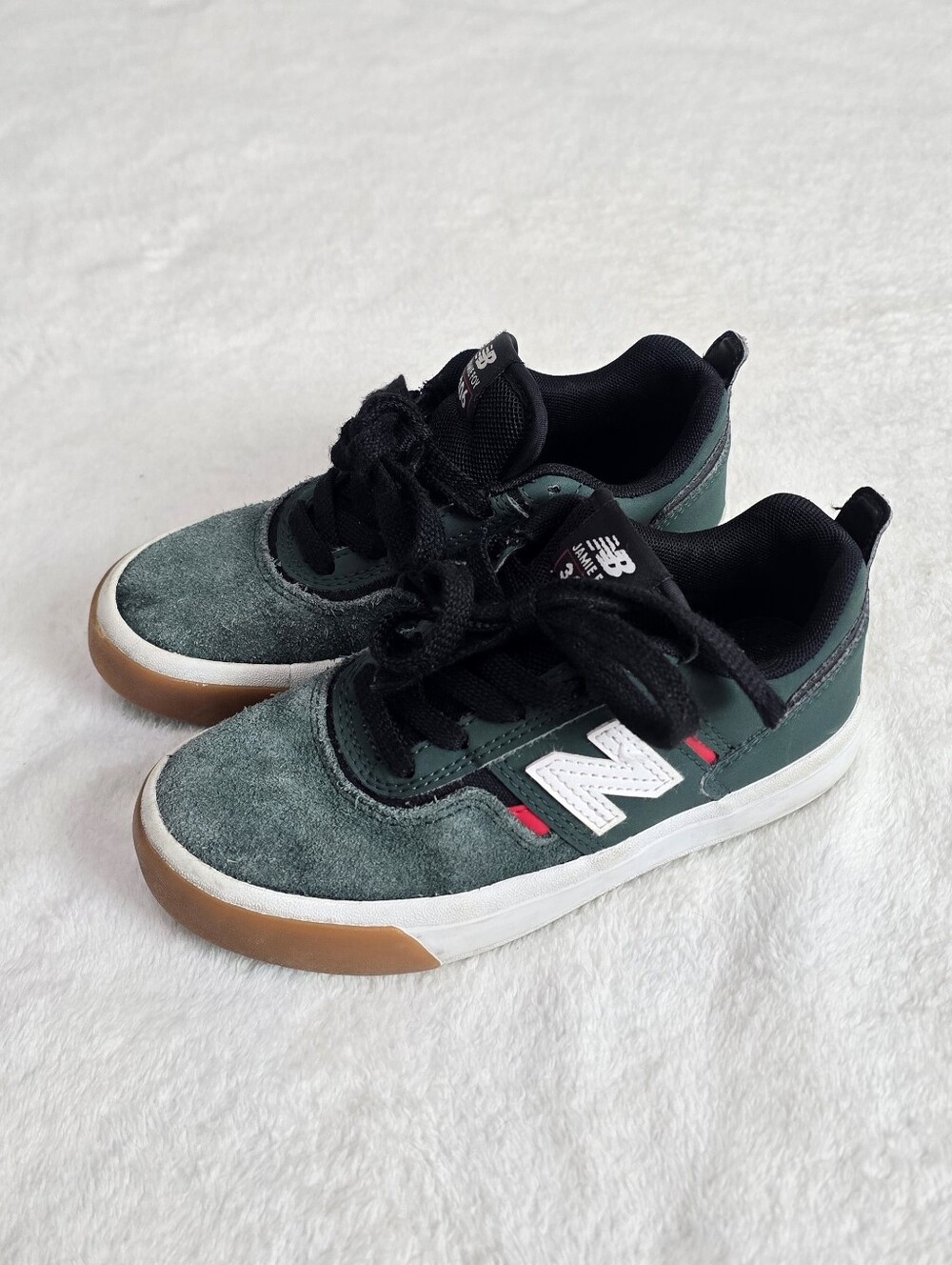 Boy's New Balance Sneakers Numeric 306 Jamie Foy Skate Shoe Green Suede Size 13